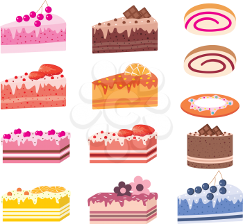 Royalty Free Clipart Image of Cake and Cookies