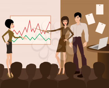 Royalty Free Clipart Image of a Business Presentation