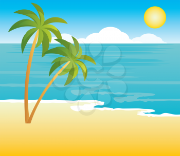 Royalty Free Clipart Image of a Beach Background