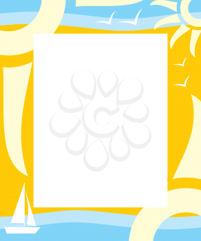 Royalty Free Clipart Image of a Summer Frame