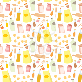 Royalty Free Clipart Image of a Food Product Background