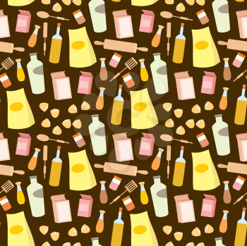Royalty Free Clipart Image of a Food Background