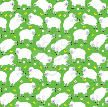 Royalty Free Clipart Image of a Sheep Background