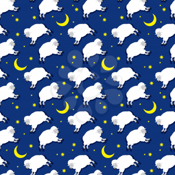 Royalty Free Clipart Image of a Sleeping Lamb Background