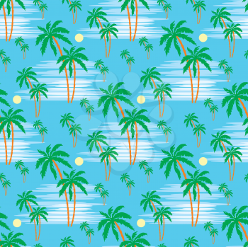 Royalty Free Clipart Image of a Palm Tree Background