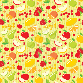 Royalty Free Clipart Image of a Fruit Background