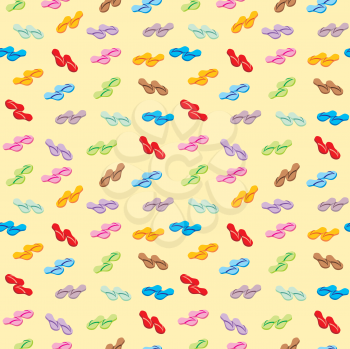 Royalty Free Clipart Image of a Flip-Flop Background