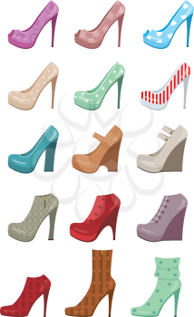 Royalty Free Clipart Image of Female Shoes
