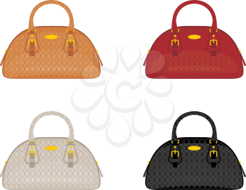 Royalty Free Clipart Image of Four Handbags