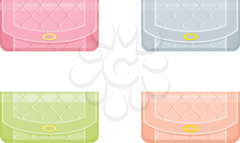 Royalty Free Clipart Image of Four Bags