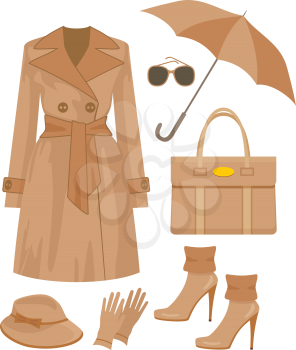 Royalty Free Clipart Image of Women's Fashion Accessories
