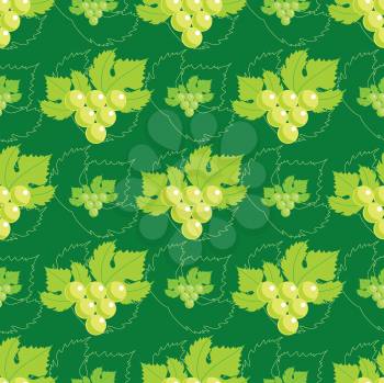 Royalty Free Clipart Image of a Grape Pattern
