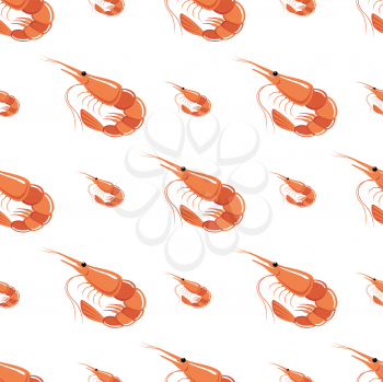 Royalty Free Clipart Image of a Shrimp Background