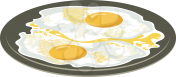 Royalty Free Clipart Image of Fried Eggs