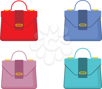 Royalty Free Clipart Image of Four Purses