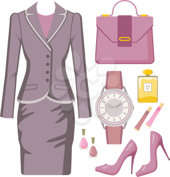 Royalty Free Clipart Image of a Fashion Set
