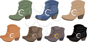 Royalty Free Clipart Image of a Set of Boots