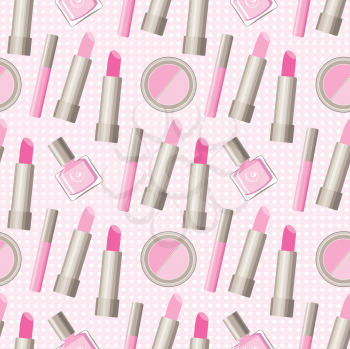 Royalty Free Clipart Image of a Cosmetics Background