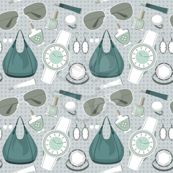 Royalty Free Clipart Image of a Fashion Accessory Background