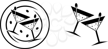 Royalty Free Clipart Image of Cocktail Glasses