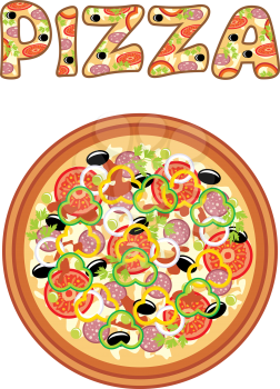 Royalty Free Clipart Image of Pizza