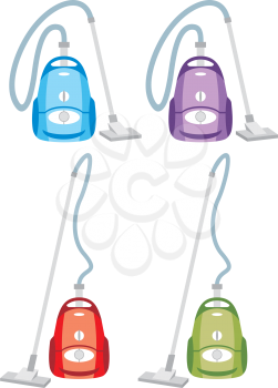 Royalty Free Clipart Image of Vacuum Cleaners
