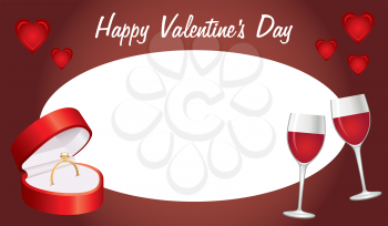 Royalty Free Clipart Image of a Valentine's Day Message