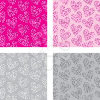 Royalty Free Clipart Image of Heart Backgrounds