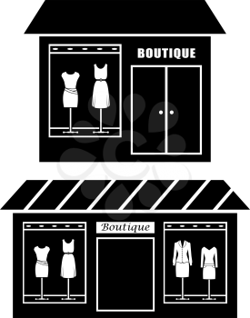 Black icon of boutique