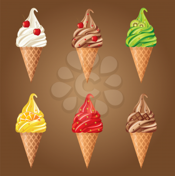 Ice cream set. vector, EPS10, gradient 