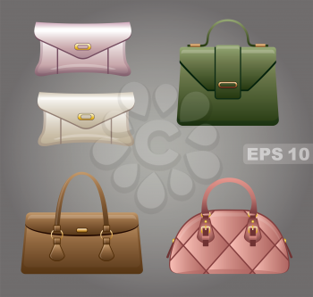 Female bags. vector, gradient, EPS10