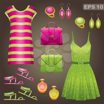 Fashion set. vector, gradient, EPS 10