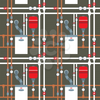 Seamless pattern on the boiler room.