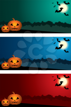 Three Halloween banners. vector, EPS10 