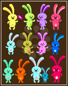 Bunnies. Vector illustration