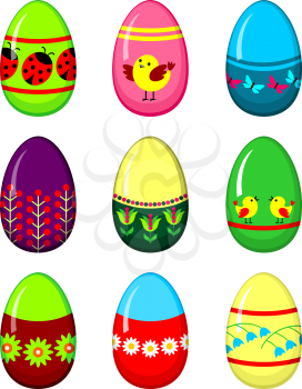 Easter eggs set. Vector illustration