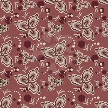 Seamless flowers pattern. vector 