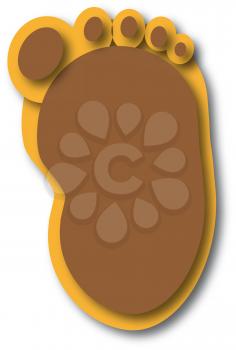 Royalty Free Clipart Image of a Footprint