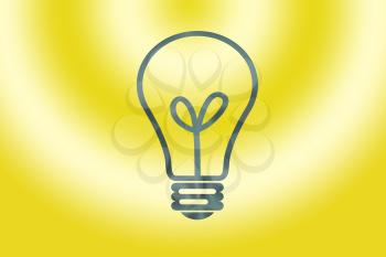 Royalty Free Clipart Image of a Light Bulb Background