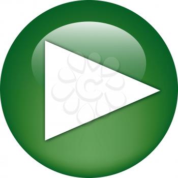 Royalty Free Clipart Image of a Play Button
