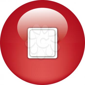 Royalty Free Clipart Image of a Stop Button 