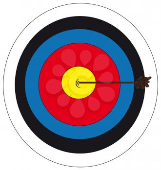 Royalty Free Clipart Image of a Bullseye 