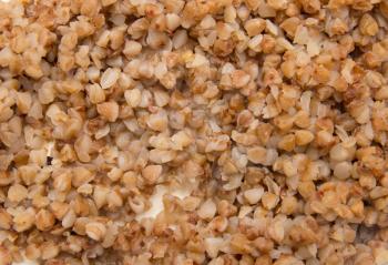 Boiled buckwheat as a background