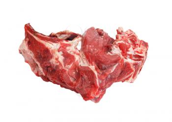 Crude meat on a white backgrounds 