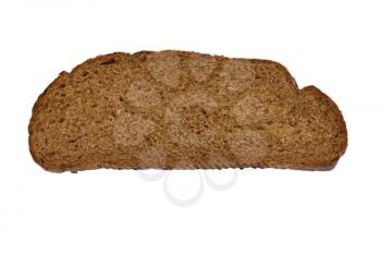 rye bread isolated on white background 