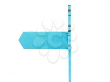 blue pointer on a white background