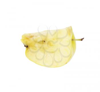 apple core on a white background 