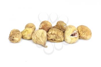 Dried figs isolated on white background 