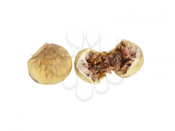 dried figs isolated on white background 