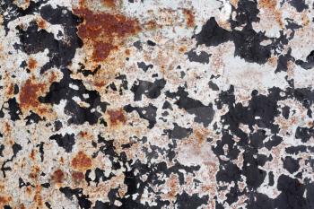 Rusty metal grunge background. Rusted steel tin abstract pattern. 